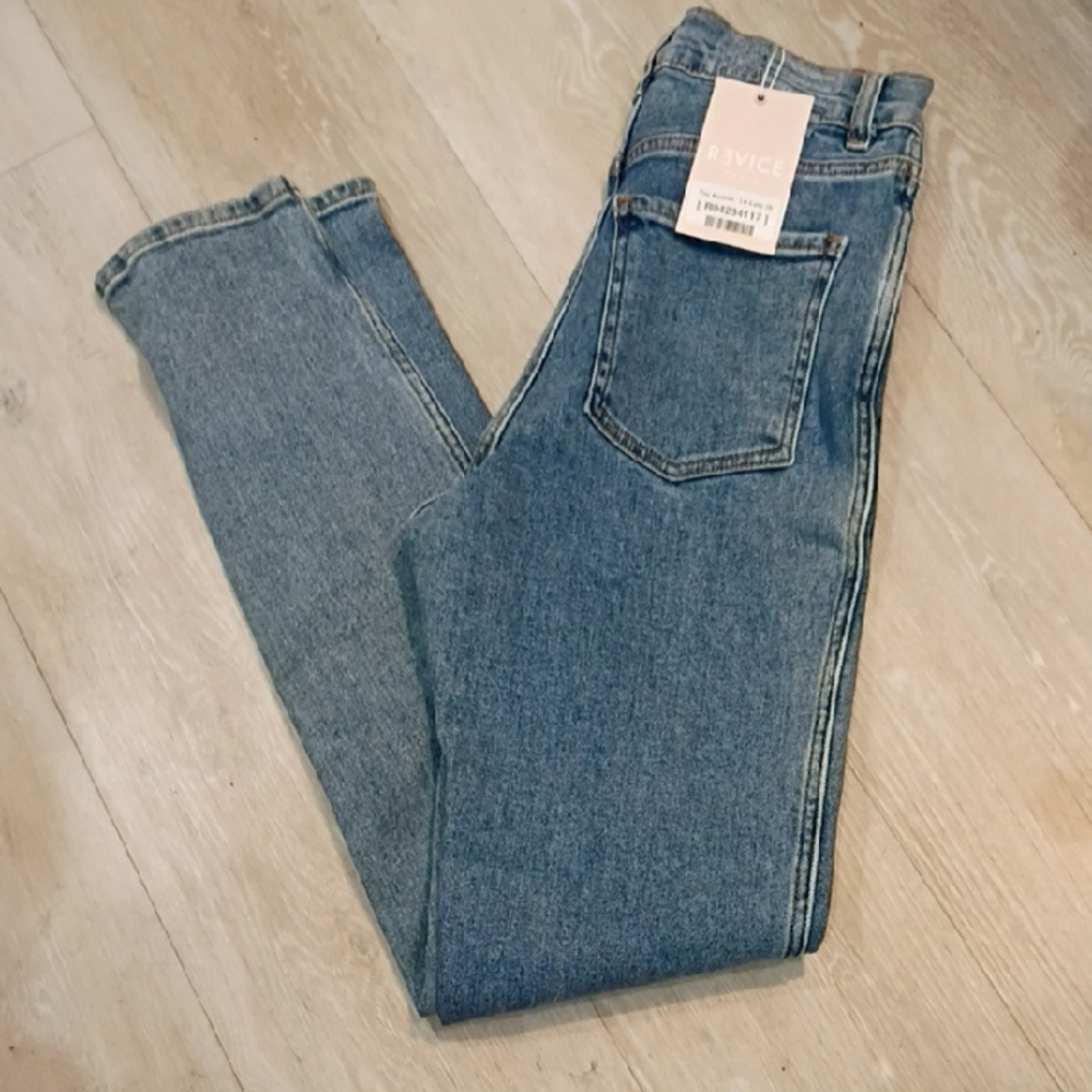 REVICE Women's Classic Blue Straight Leg Jeans